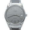 1990s Longines simple Elegant Automatic & minimalist bracelet watch 1659 - grey graphite 'Linen' Dial
