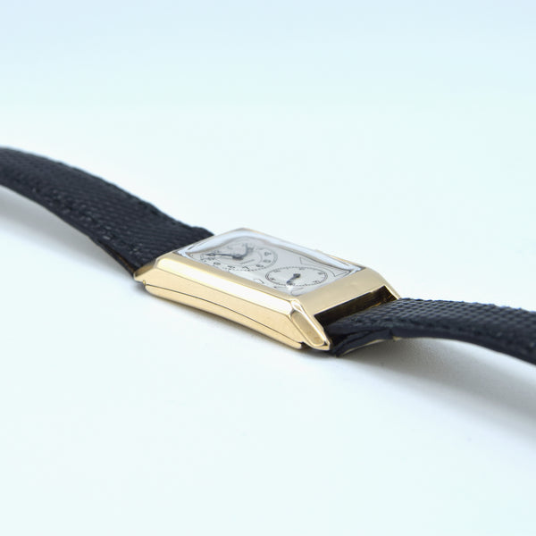 1933 Vertex of London Exquisite Doctors Duo Dial Wristwatch in solid 9ct Gold English Made Case