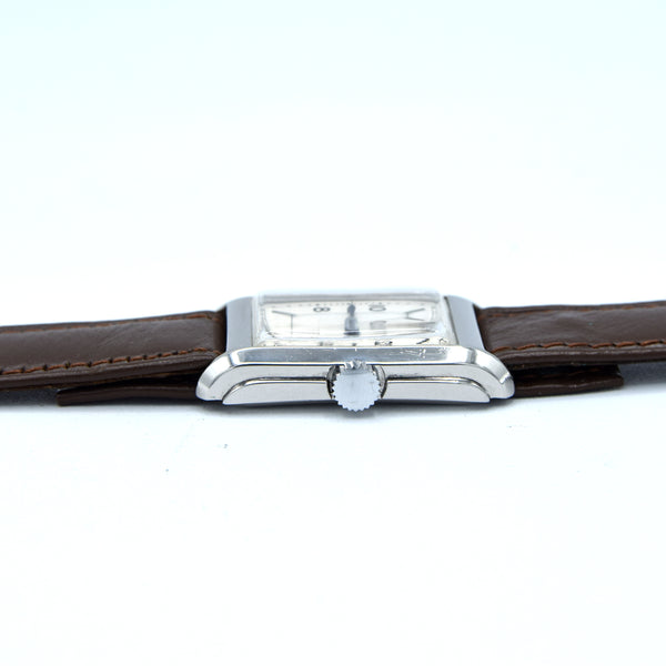 1935 Omega Deco style stepped case tank watch dust covered T17 caliber Fully restored