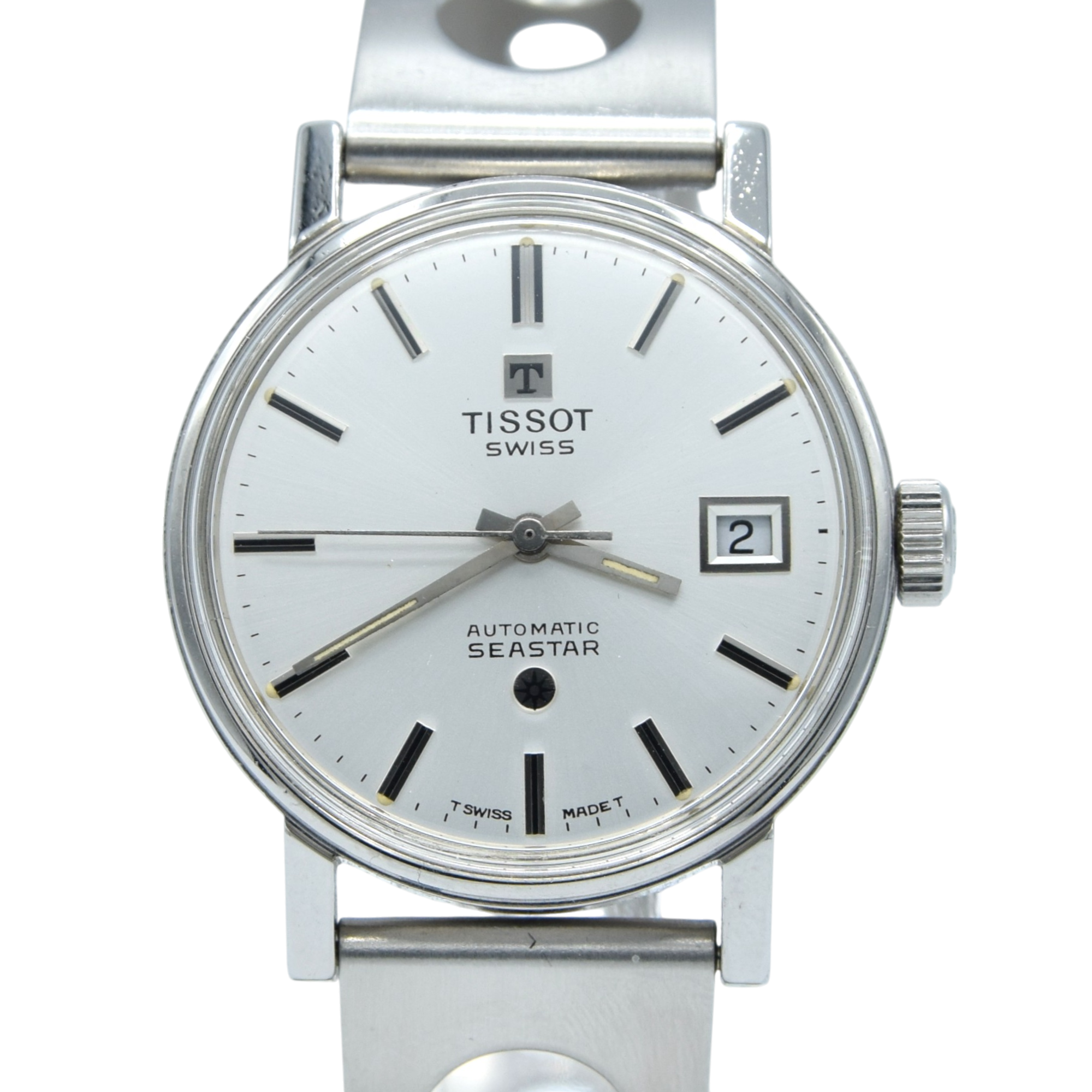 1974 Tissot seastar automatic watch with original steel racing bracelet papers and Box