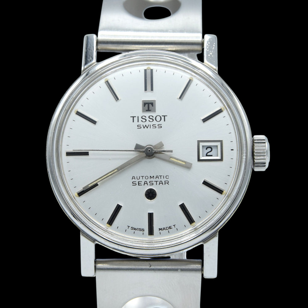 1974 Tissot seastar automatic watch with original steel racing bracelet papers and Box