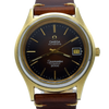 1971 Omega Rare Large Seamaster Cosmic 2000 Automatic Date Model 166.128 with Gloss Brown Spider Web Dial in Gold & Steel