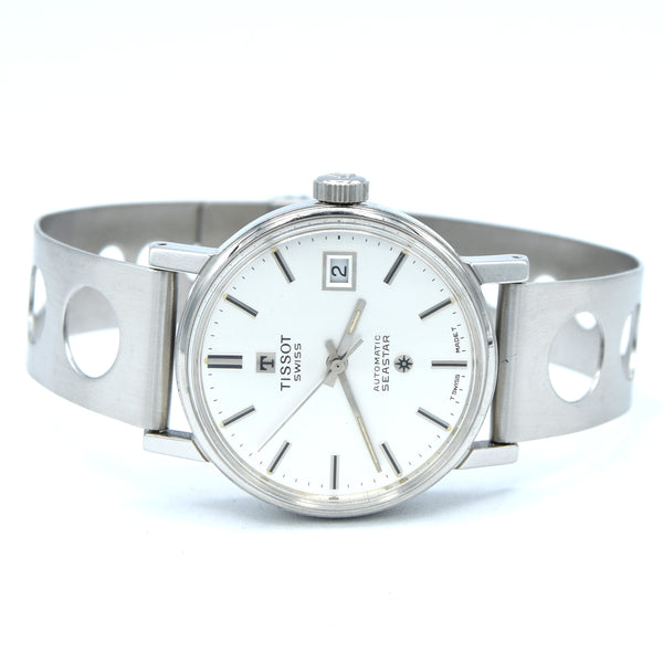 1974 Tissot seastar automatic watch with original steel racing bracelet papers and Box