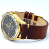 1971 Omega Rare Large Seamaster Cosmic 2000 Automatic Date Model 166.128 with Gloss Brown Spider Web Dial in Gold & Steel