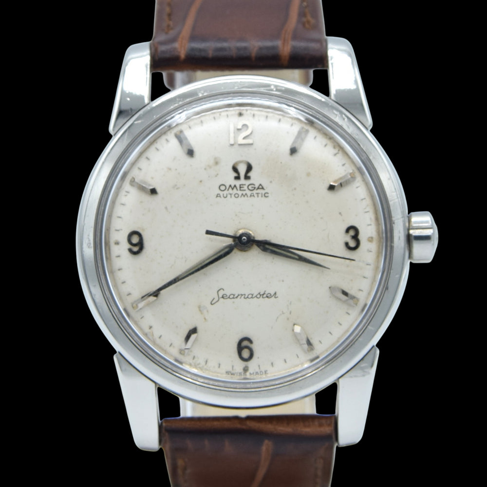 1958 Omega Seamaster Automatic Wristwatch Model 2846 / 2848 with Original Explorer numeral Dial Dial