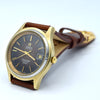 1971 Omega Rare Large Seamaster Cosmic 2000 Automatic Date Model 166.128 with Gloss Brown Spider Web Dial in Gold & Steel