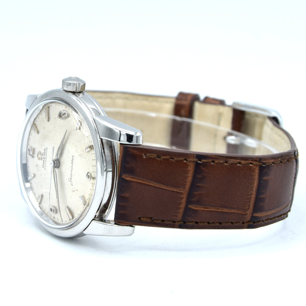 1958 Omega Seamaster Automatic Wristwatch Model 2846 / 2848 with Original Explorer numeral Dial Dial