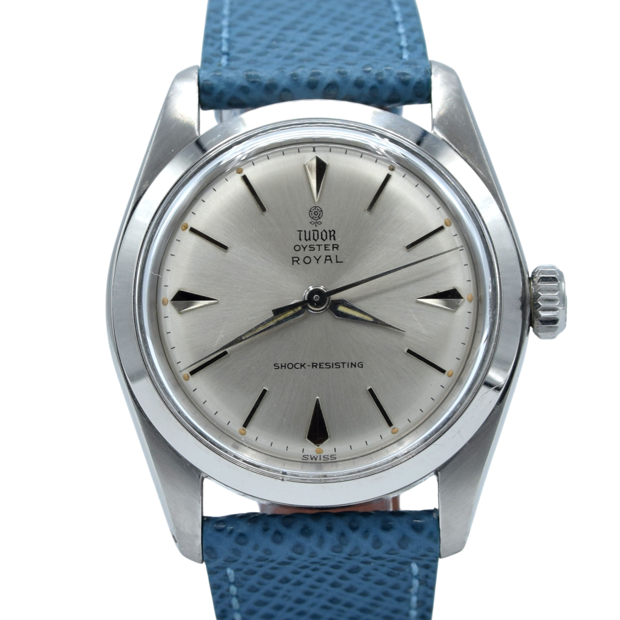 1964/65 Tudor Oyster Royal Shock-Resisting Steel Wristwatch Model 7934 in 34mm Spearhead markers