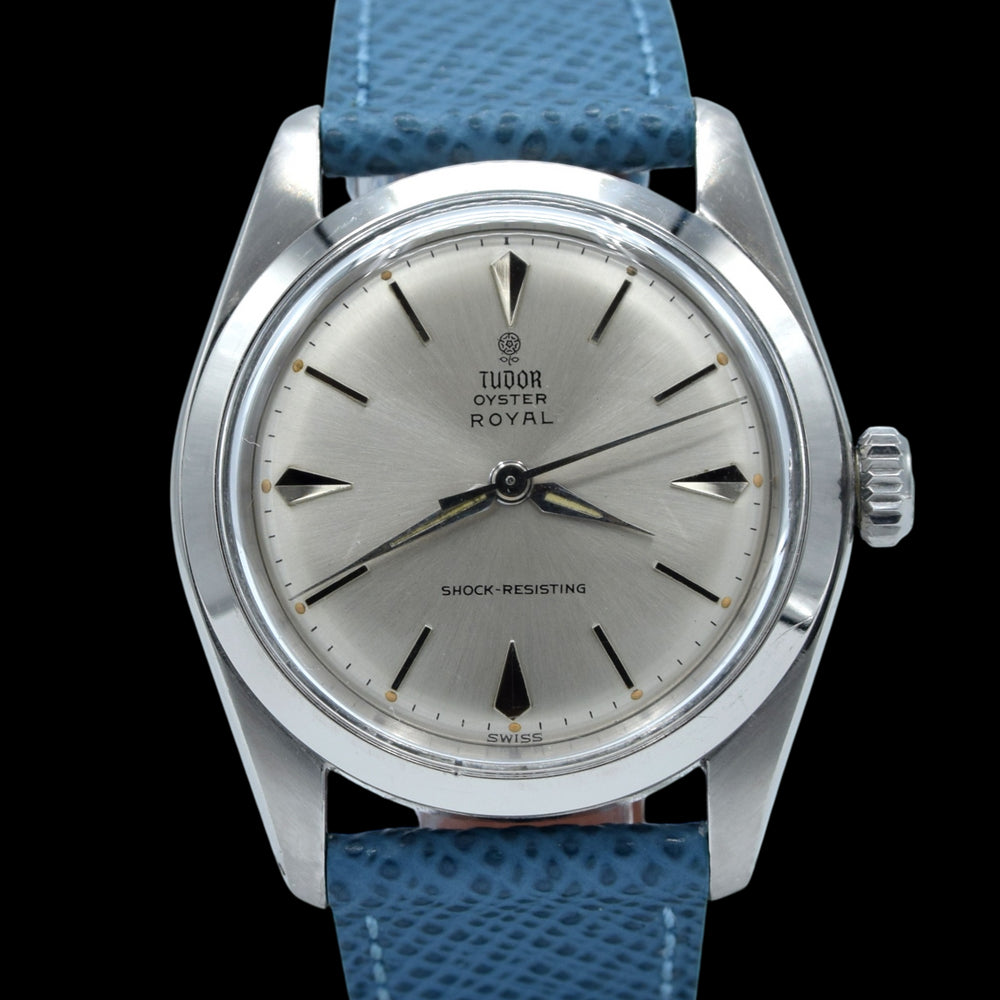1964/65 Tudor Oyster Royal Shock-Resisting Steel Wristwatch Model 7934 in 34mm Spearhead markers