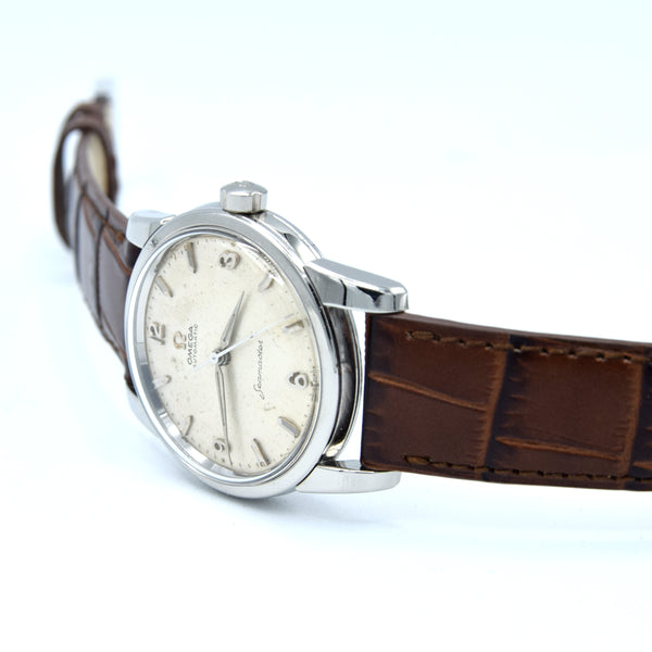 1958 Omega Seamaster Automatic Wristwatch Model 2846 / 2848 with Original Explorer numeral Dial Dial
