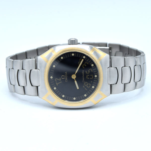 1990 Omega Seamaster Polaris 386.0822-1 18k Gold & Steel Date 32MM papers and reciept