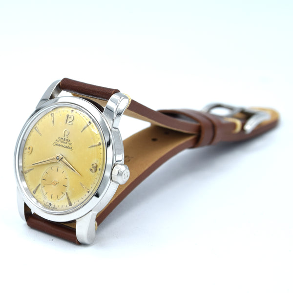 1954 Omega Seamaster Automatic Wristwatch Model 2846 / 2848 with Original Pumpkin patina Dial