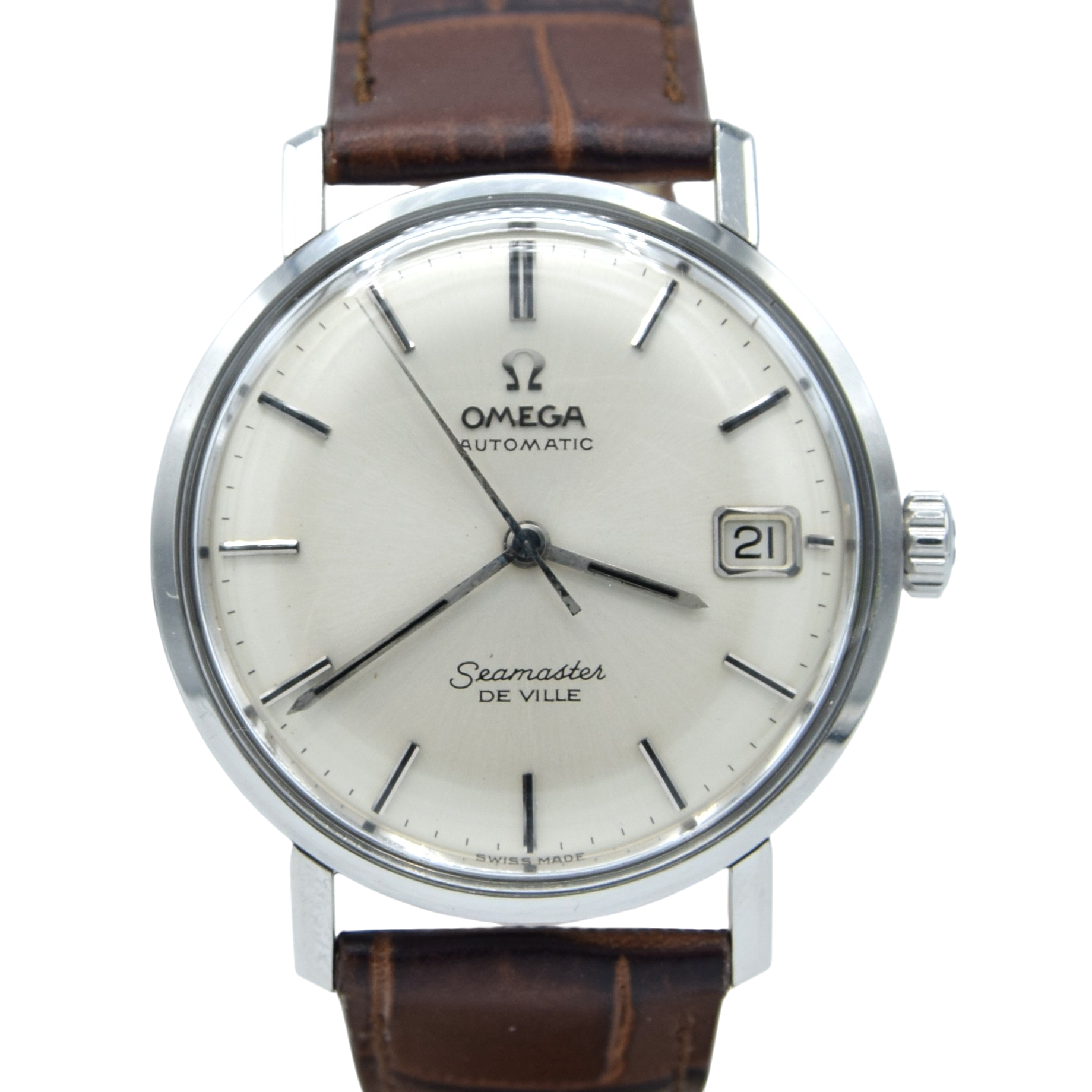 1966 Omega Seamaster Deville steel Automatic all original onyx Dial date Model 166.020 Mint condition
