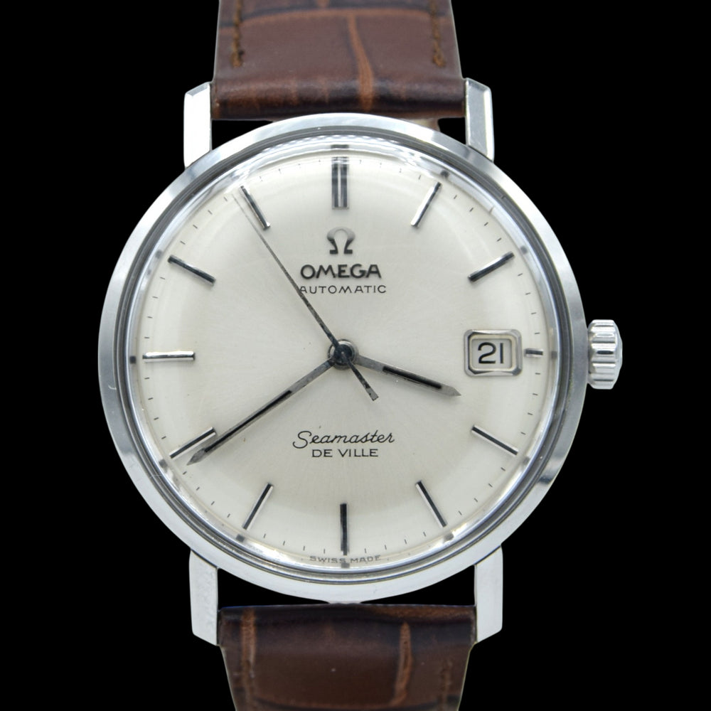 1966 Omega Seamaster Deville steel Automatic all original onyx Dial date Model 166.020 Mint condition
