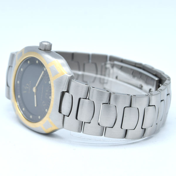 1990 Omega Seamaster Polaris 386.0822-1 18k Gold & Steel Date 32MM papers and reciept