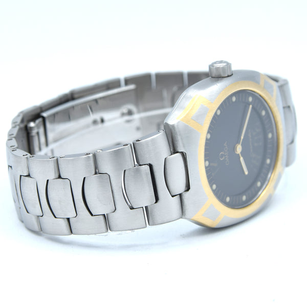1990 Omega Seamaster Polaris 386.0822-1 18k Gold & Steel Date 32MM papers and reciept