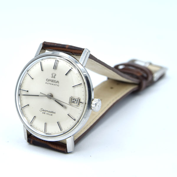 1966 Omega Seamaster Deville steel Automatic all original onyx Dial date Model 166.020 Mint condition