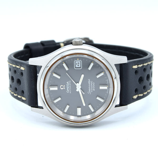 1971 Omega Large 38mm Seamaster Cosmic 2000 Automatic Date Model 166.128 with Graphite Grey dial