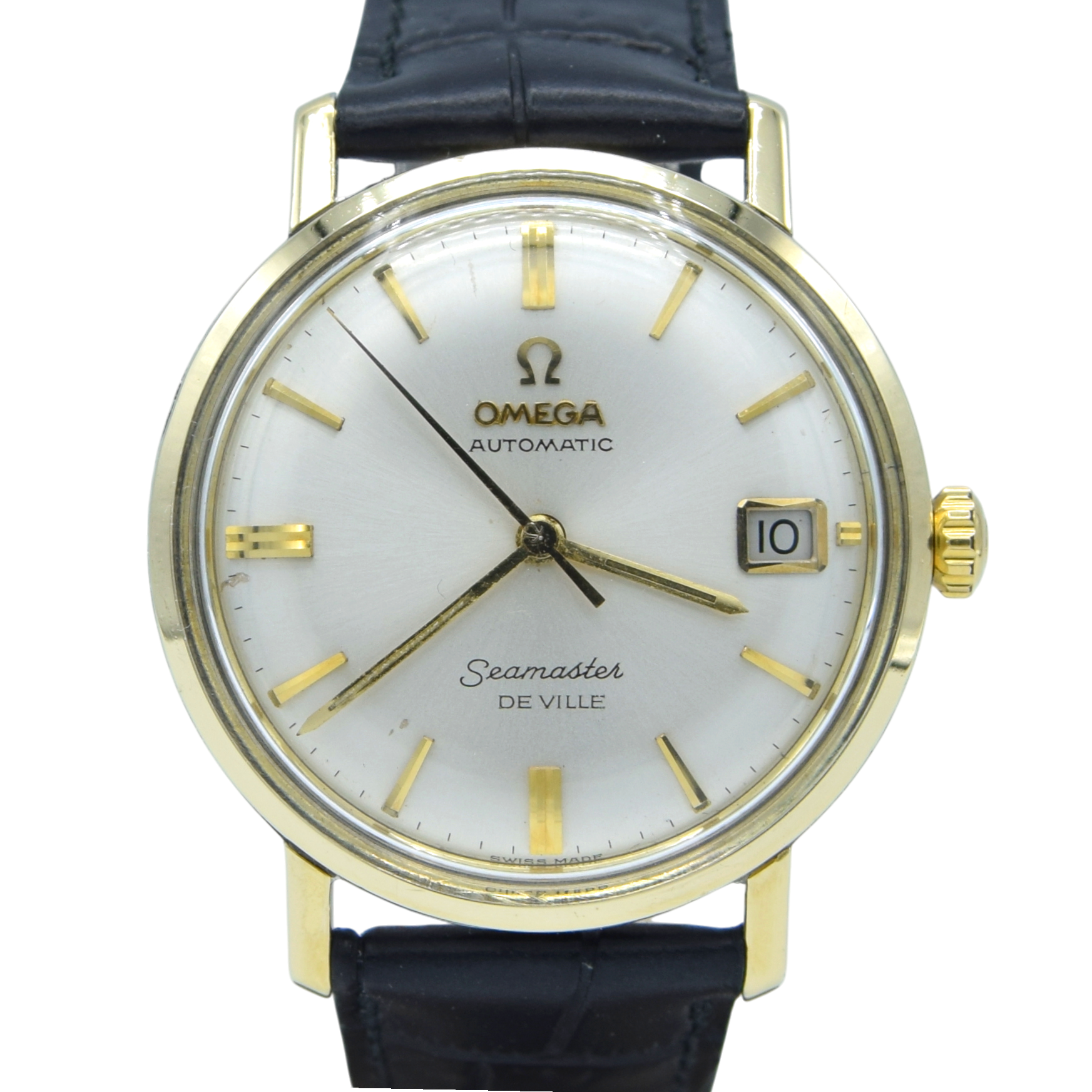 1963 Omega Automatic Seamaster De Ville Date Model 166.020 monocoque in Gold & Steel case