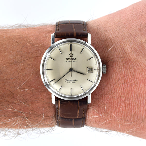 1966 Omega Seamaster Deville steel Automatic all original onyx Dial date Model 166.020 Mint condition