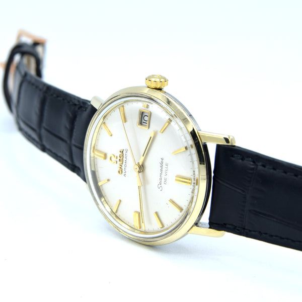 1963 Omega Automatic Seamaster De Ville Date Model 166.020 monocoque in Gold & Steel case