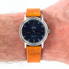 1969 Omega Geneve Automatic calendar  Model 165.070 with Stunning Rare Electric Blue Dial