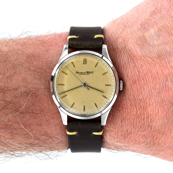 1955 International watch co wristwatch in stunning original unpolished condition Cal 89