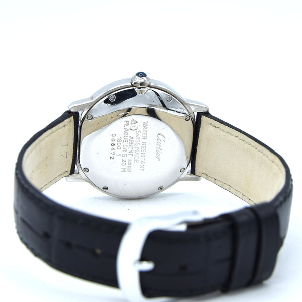 1994 Cartier 'Must de' Ronde with Roman Numerals in 925 Sterling Silver Vermeil Case Model 1800