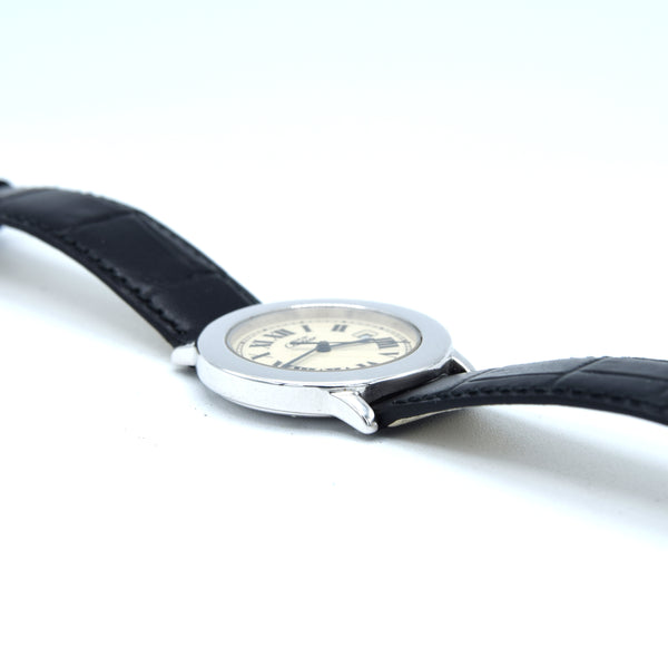 1994 Cartier 'Must de' Ronde with Roman Numerals in 925 Sterling Silver Vermeil Case Model 1800
