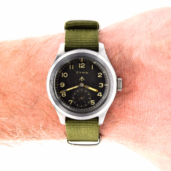 1940s Cyma Original British Military Issue Wristwatch WWW Army Watch WW2 One of the Dirty Dozen