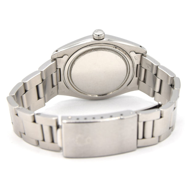 1981 Rolex Oyster Date Precision Classic Model 6694 with Stunning Blue satin Dial and gold Markers in Stainless Steel