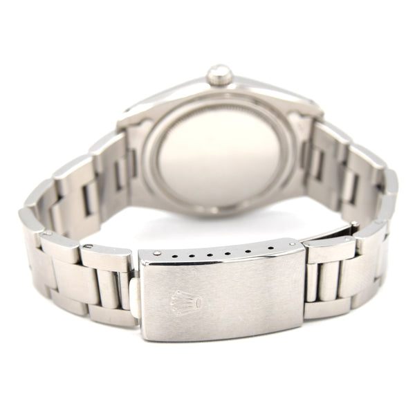 1981 Rolex Oyster Date Precision Classic Model 6694 with Stunning Blue satin Dial and gold Markers in Stainless Steel