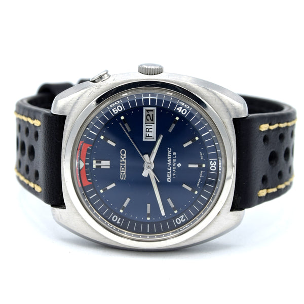 1974 Seiko Bell-Matic 4006-6031 automatic alarm watch with fabulous electric blue dial
