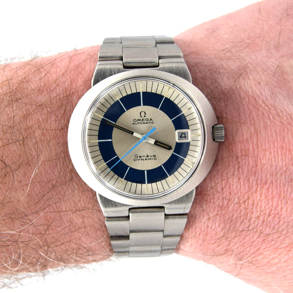 1972 Omega Geneve Dynamic Automatic Date model 166.039 Two Tone bullseye Dial Fernando Fontana