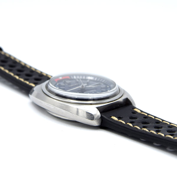 1974 Seiko Bell-Matic 4006-6031 automatic alarm watch with fabulous electric blue dial