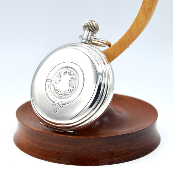 1917 Heavy Cased 2oz Solid Sterling Silver Full Hunter Pocket Watch - Retailed by Thos. Russell & Son, Liverpool