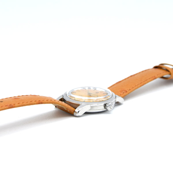 1952 unique Omega Seamaster bumper Automatic first Date Wristwatch Model 2757 - Stunning Honey patina