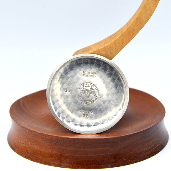 1940 Longines Slim Art Deco Steel Open Face Pocket Watch - Calibre 37.9M + Extract