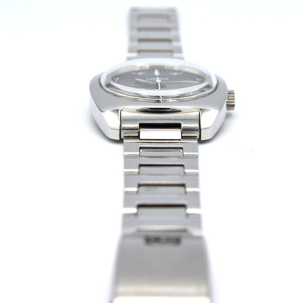 1970s Lanco Date automatic fumé dial unused watch Stainless Steel on Bracelet new old stock