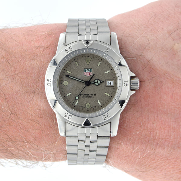 1996 TAG Heuer professional 1500 Series WF1212-KO with unusual Granite dial Box and papers