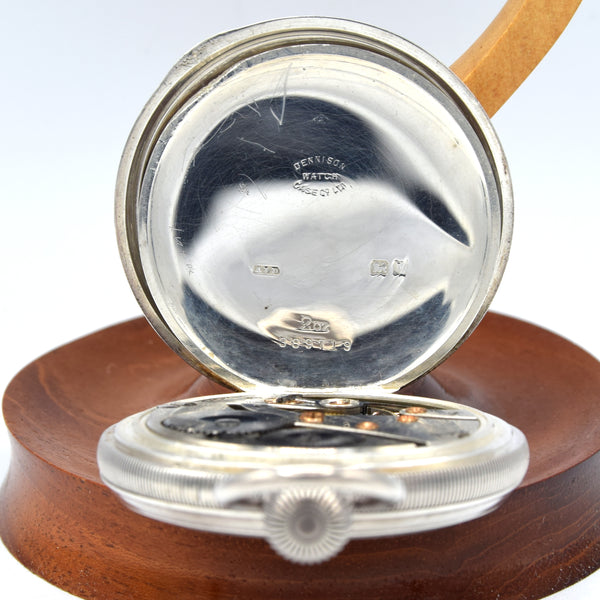 1920 Rare Solid Silver Waltham Half Hunter - Extra Heavy 2oz English Case - 17 Jewel Bartlett Movement