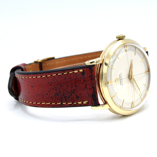 1958 All original Elegant Omega Automatic Dress Watch with Cross Hair Dial Model 13308 in 9ct Gold Cal 501