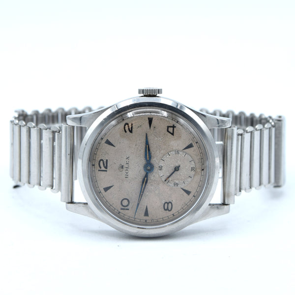 1935 Rolex - Rarely found special Ref 3040 in staybrite Steel on Period Bonklip Bracelet caliber 700