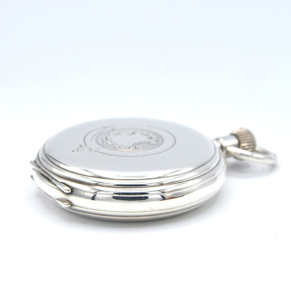 1917 Heavy Cased 2oz Solid Sterling Silver Full Hunter Pocket Watch - Retailed by Thos. Russell & Son, Liverpool