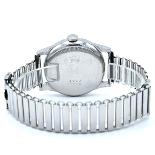 1935 Rolex - Rarely found special Ref 3040 in staybrite Steel on Period Bonklip Bracelet caliber 700