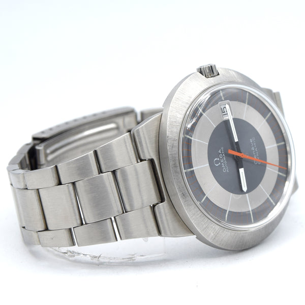 1971 Omega Geneve Dynamic Automatic with Rarer Grey bulls eye Dial 166.039 in Stainless Steel + Papers