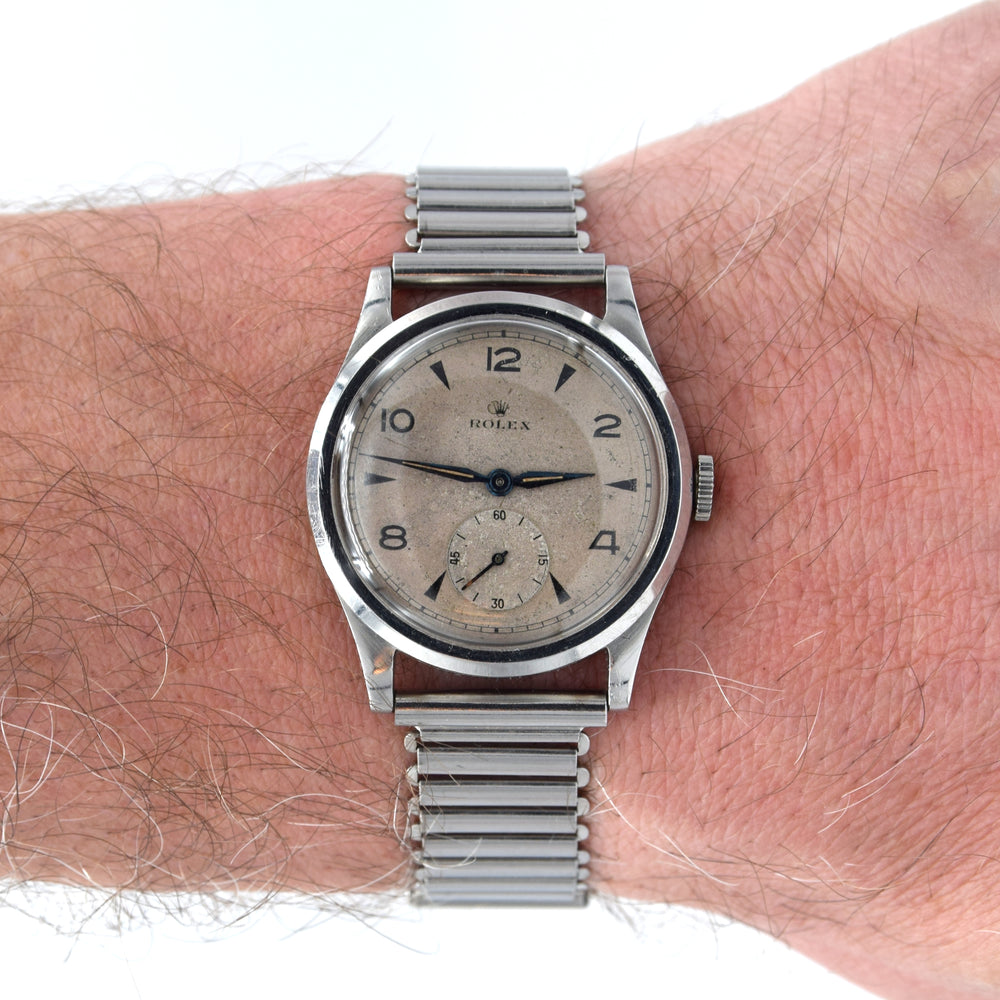 1935 Rolex - Rarely found special Ref 3040 in staybrite Steel on Period Bonklip Bracelet caliber 700
