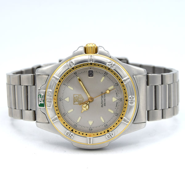 1990s TAG Heuer Date Automatic 4000 Series - 695.706K 38mm Stainless Steel on Flip-Lock Bracelet