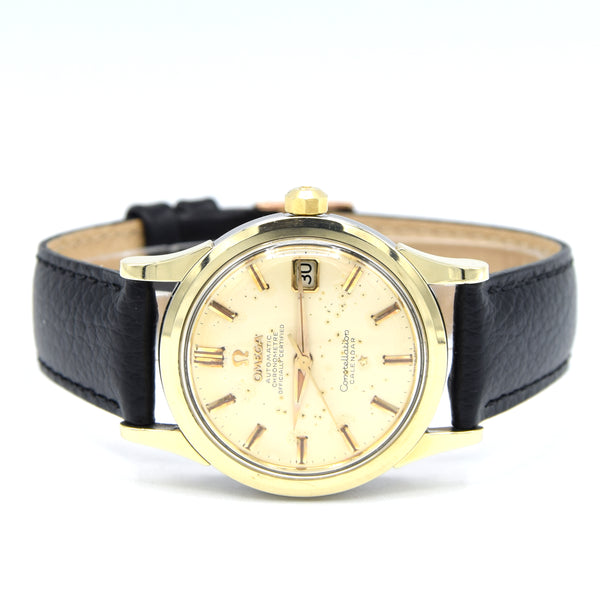 1958 Omega Constellation Chronometer Early Model 2943 with aged Patina Dial in Gold & Steel