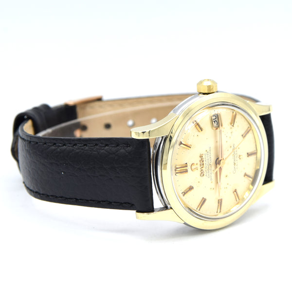 1958 Omega Constellation Chronometer Early Model 2943 with aged Patina Dial in Gold & Steel